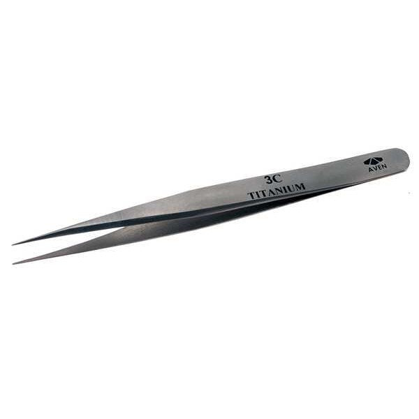 Precision Tweezer, Titanium, 4-1/2 In