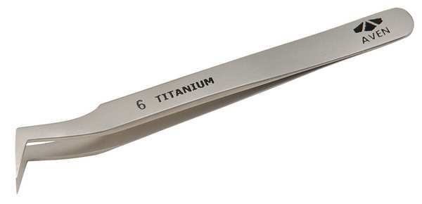 Precision Tweezer, Titanium, 4-1/2 In