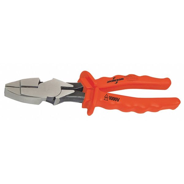9 1/2 in Linemans Plier High Leverage, Steel