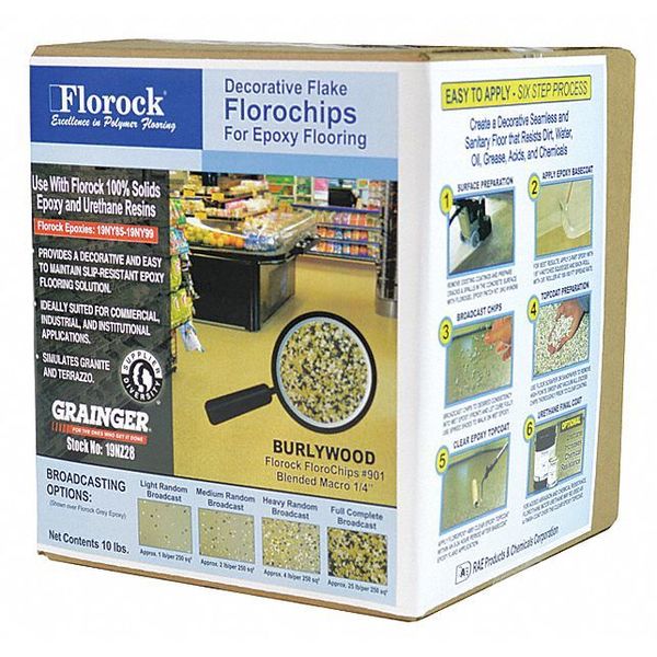 Floor Flake, 10 lb., Burlywood