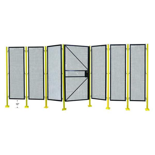 Wire Partition Panel, W 5 Ft x H 7 Ft