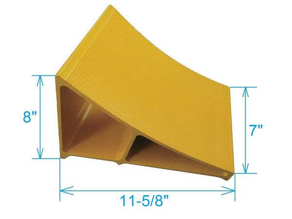 Wheel Chock.Alum, W 7 In, H 8 In