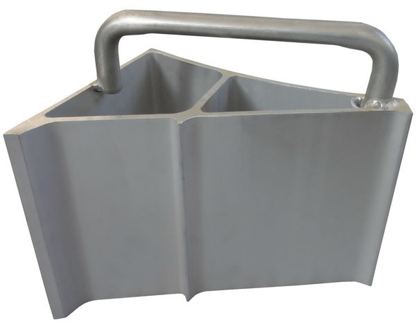 Wheel Chock, Alum, W 7 In, H 8 In
