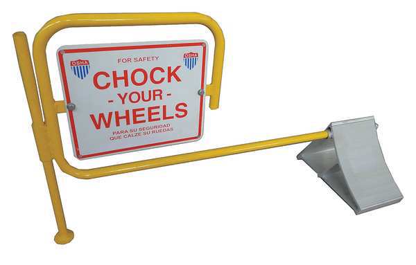 Wheel Chock, Alum, W 7 In, H 8 In