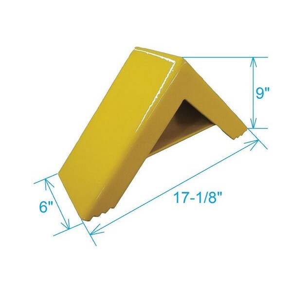 Wheel Chock, Steel, W 6 In, H 9 In