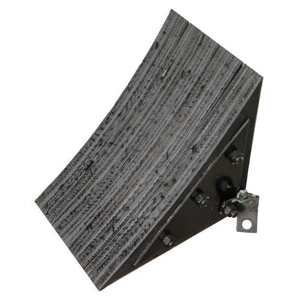 Wheel Chock, Rubber, W 11-1/8 In, H 13-3/4