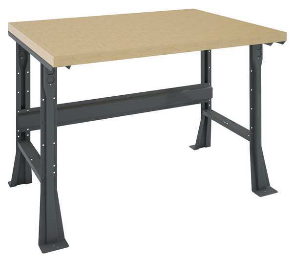 Workbench, Butcher Block, 48 in W, 33 3/4 in Height, 4,000 lb, Flared