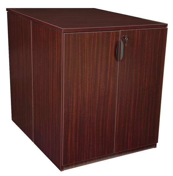 3 Drawer Combination File Cabinet, Mahogany, Letter/Legal