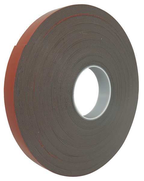 Double Sided Tape, Foam, 1 in., Gray, 36 yd.