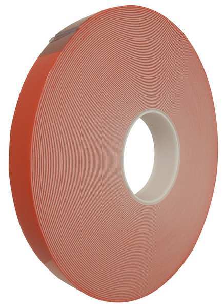 Double Sided Tape, Foam, 1 in, White, 36 yd