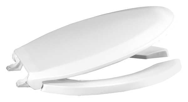 Toilet Seat, With Cover, Plastic, Elongated, White