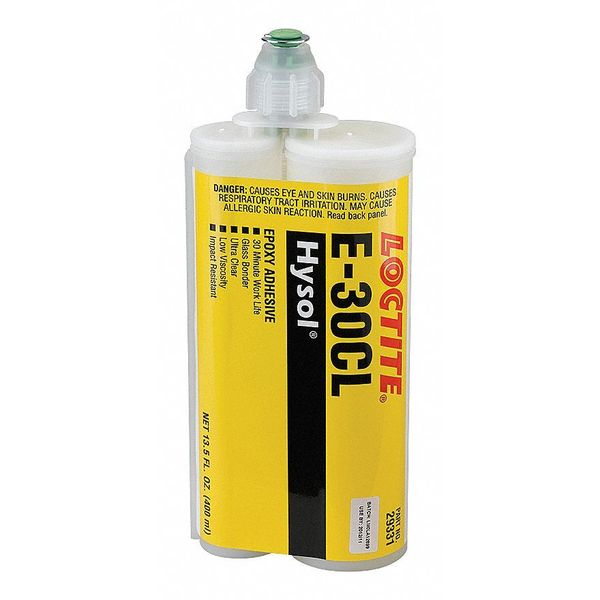 Epoxy Adhesive, E-30CL Series, Clear, 2:01 Mix Ratio, 3 hr Functional Cure, Dual-Cartridge