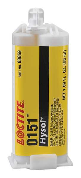 Epoxy Adhesive, 151 Series, Clear, 2.7:1 Mix Ratio, 3 hr Functional Cure, Dual-Cartridge