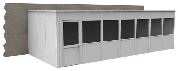 3-Wall Modular In-Plant Office, 8 ft H, 28 ft W, 12 ft D, White