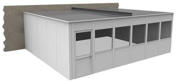 3-Wall Modular In-Plant Office, 8 ft H, 24 ft W, 20 ft D, White