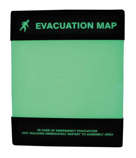 Evacuation Map Holder, 8-1/2 in. x 11 in.
