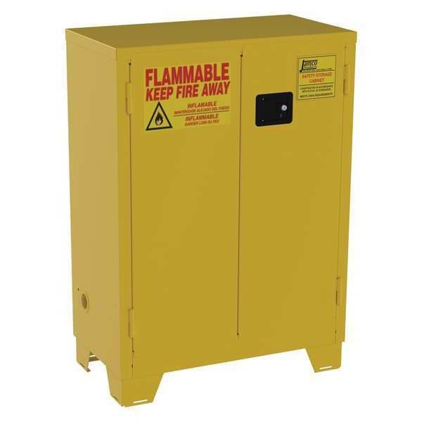 Flammable Safety Cabinet, 28 Gal., Yellow