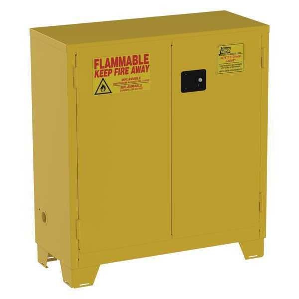 Flammable Safety Cabinet, 30 gal., Yellow