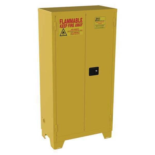 Flammable Safety Cabinet, 44 gal., Yellow