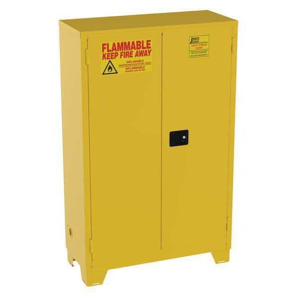 Flammable Safety Cabinet, 45 gal., Yellow
