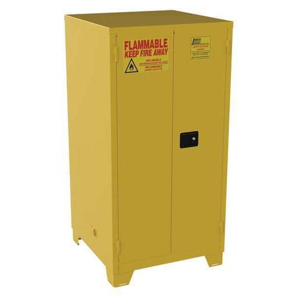 Flammable Safety Cabinet, 60 gal., Yellow