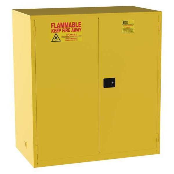 Flammable Safety Cabinet, 120 gal., Yellow