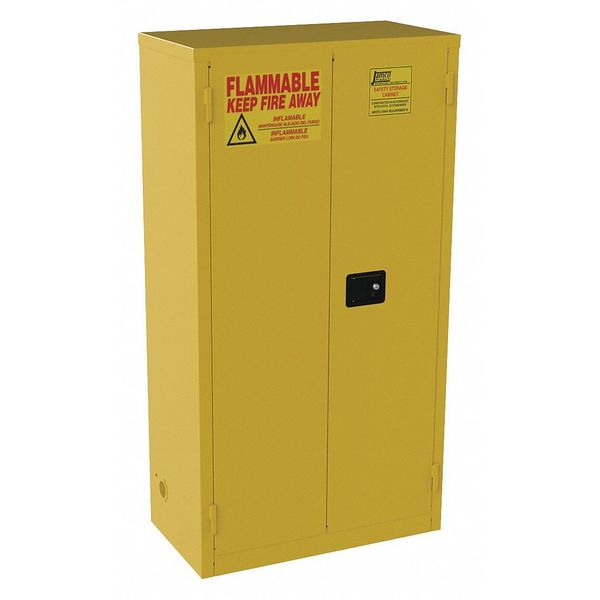 Flammable Safety Cabinet, 44 Gal., Yellow