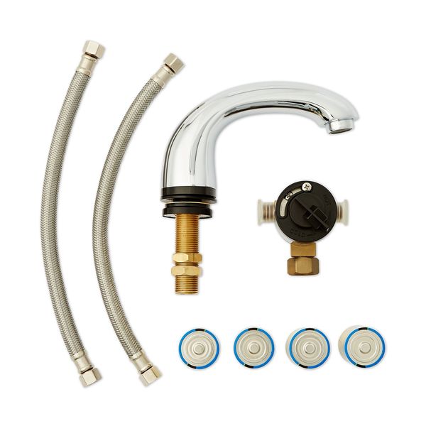 Sensor Single Hole Mount, 1 Hole Low Arc Bathroom Faucet, Polished chrome