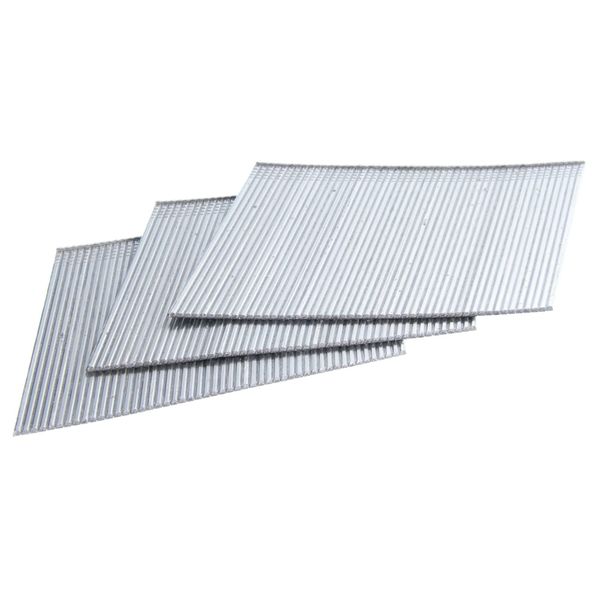 Collated Finishing Nail, 2-1/2 in L, 16 ga, Galvanized, T-Head Head, 20 Degrees, 2000 PK