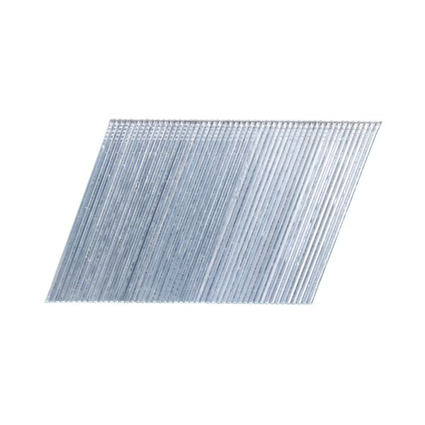 Collated Finishing Nail, 2-1/2 in L, 16 ga, Galvanized, T-Head Head, 20 Degrees, 2000 PK