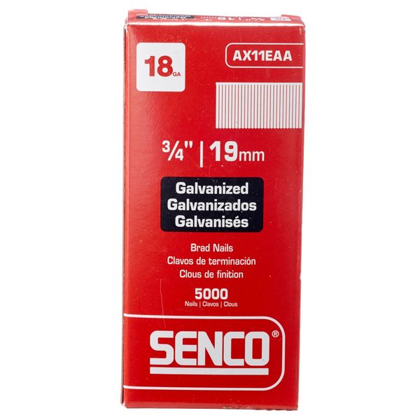 Collated Finishing Nail, 3/4 in L, 18 ga, Galvanized, Brad Head, Straight, 5000 PK