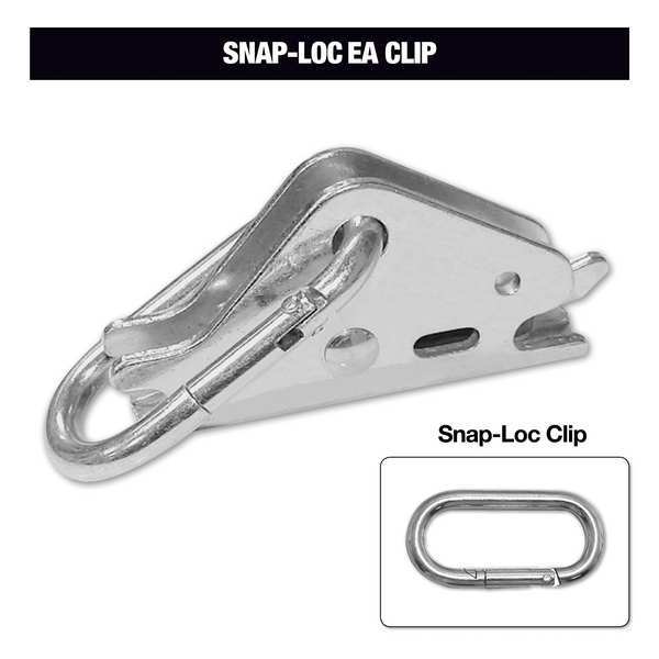 Logistic E-Fitting Snap-Hook, Steel, 300lb