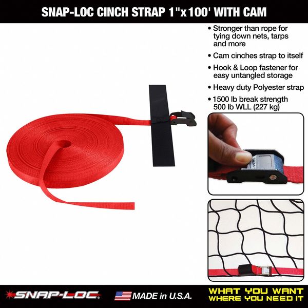 Snap Lock Cinch, 100 ft., 500 lb.