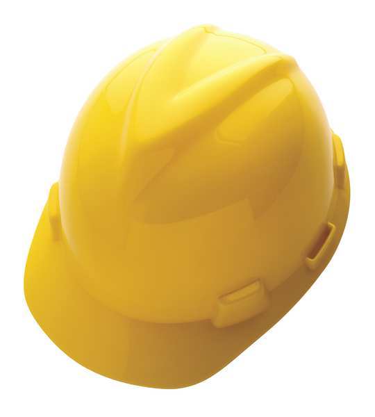 Front Brim Hard Hat, Type 1, Class E, Ratchet (4-Point), Yellow