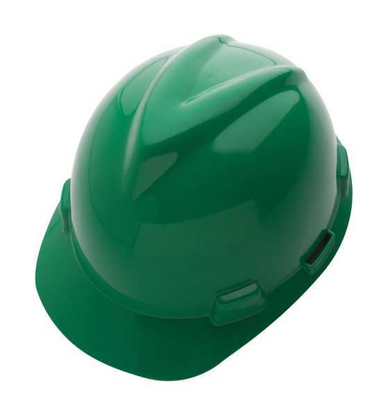 Front Brim Hard Hat, Type 1, Class E, Ratchet (4-Point), Green