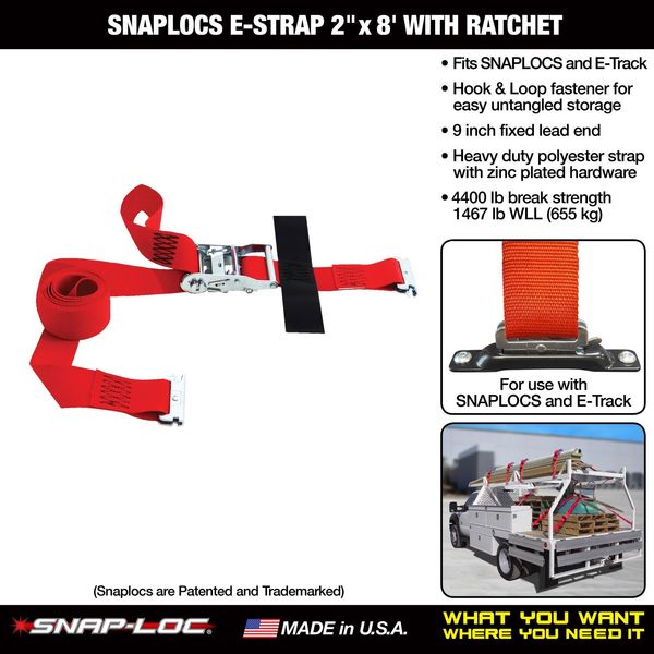 Logistic Ratchet Strap, 8 ft., 1467 lb.