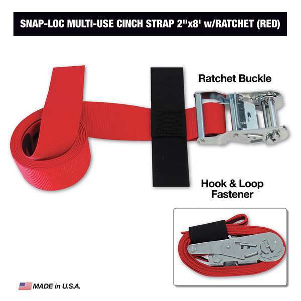 Logistic Ratchet Strap, 8 ft., 1467 lb.
