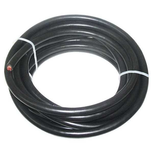 Welding Cable, 2/0, 25 ft., Black, Rubber