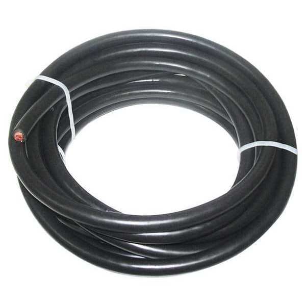 Welding Cable, 3/0, 25 ft., Black, Rubber
