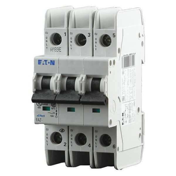 IEC Miniature Circuit Breaker, 40 A, 240V AC, 3 Pole, DIN Rail Mounting Style, FAZ-NA Series