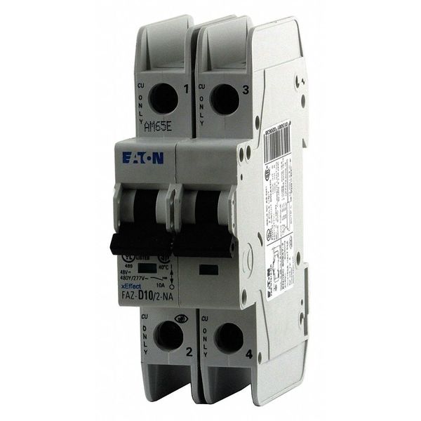 IEC Miniature Circuit Breaker, 35 A, 277/480V AC, 2 Pole, DIN Rail Mounting Style, FAZ-NA Series