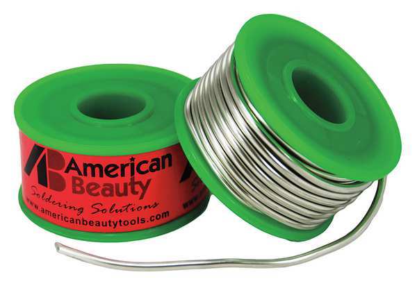 Solder Wire, 12 ft. L, Metallic Silver