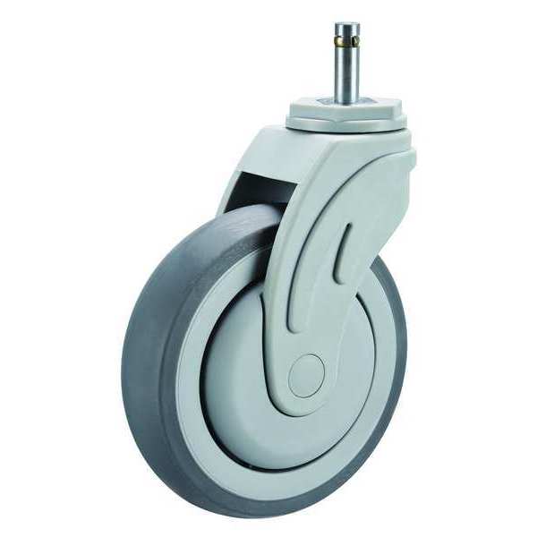 Swivel Stem Caster, TPR, 5 in., 300 lb.