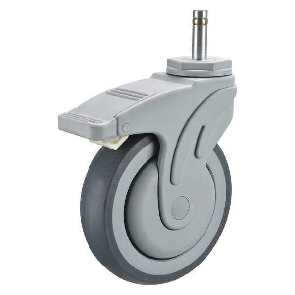 Swivel Stem Caster w/Totl Lk, 5 in, 300 lb