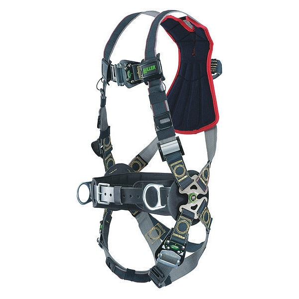 Arc-Flash Rated Full Body Harness, Vest Style, S/M, Black