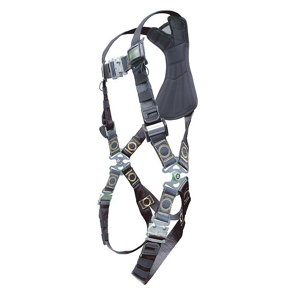 Full Body Harness for Hot Work, Vest Style, L/XL, Kevlar(R)/Nomex(R), Black