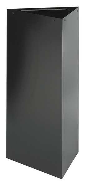 21 gal Triangular Trash Can, Black, 19-1/2