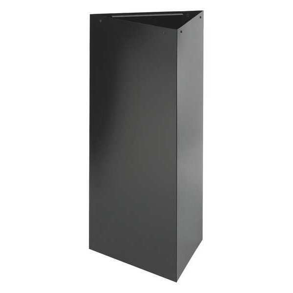 21 gal Triangular Trash Can, Black, 19-1/2