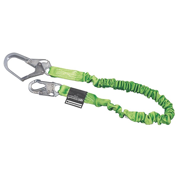 Stretchable Web Lanyard, 6 ft., 310 lb. Weight Capacity, Green