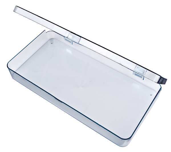 Storage Box with 1 compartments, Plastic, 1 11/16 in H x 6-1/8 in W